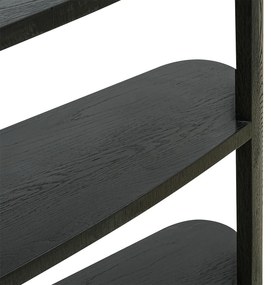 Richmond Interiors Navarino Zwarte Planken Kast Organisch - 150x40x160cm.