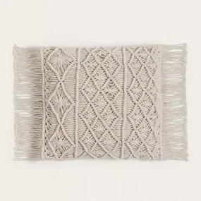 Macramé Vierkant Kussen (45x45 Cm) Narses B - Sklum