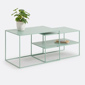 Set van 2 mimi tafels in metaal métal acier, Hiba