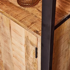 Starfurn Boaz Stoere Boekenkast Van Mangohout - 55x45x200cm.
