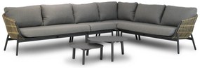 Hoek loungeset 5 personen Aluminium/wicker Taupe Coco Nathan/Rimini