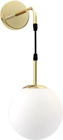 Wandlamp Wandlamp Glazen Bol Goud APP653-1W