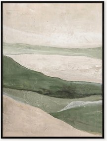 Handbeschilderd ingelijst canvasdoek Green Field