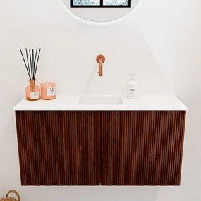 Mondiaz Joya 80cm toiletmeubel ruby met wastafel faye midden zonder kraangat talc