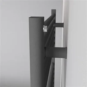 Eastbrook Biava multirail handdoekradiator 45x170cm 843W antraciet