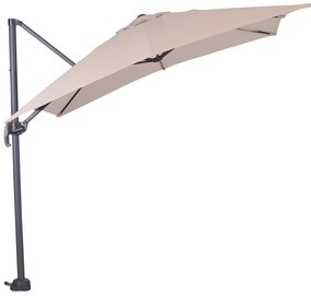 Garden Impressions Hawaii zweefparasol S 250x250 - donker grijs - ecru