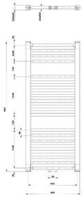 Aqualine Direct badkamer handdoek radiator 45x96cm wit 447Watt