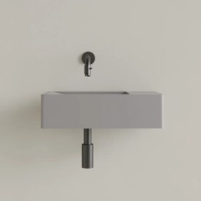 Sanigoods Luko fontein 40x22cm rechts zonder kraangat leigrijs