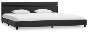 vidaXL Bedframe met LED kunstleer grijs 180x200 cm