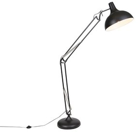 Industriële vloerlamp zwart verstelbaar - Hobby Retro E27 Scandinavisch rond Binnenverlichting Lamp
