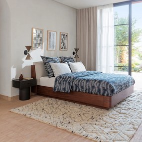 Handgestrikt vloerkleed, zuivere wol met reliëf, Agnix