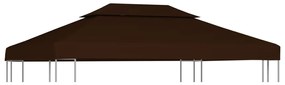 vidaXL Prieeldak 2-laags 310 g/m² 4x3 m bruin