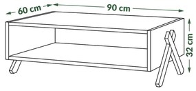 VIK S-90, Ambachtelijk Eiken - MODERNE KOFFIETAFEL VOOR DE WOONKAMER
