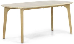 Dining Tuintafel rechthoekig 170 x 90 cm Eucalyptus hout Naturel teak Almeria