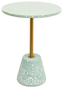 Kare Design Amore Retro Bijzettafel Mint Terrazzo - 40 X 40cm.