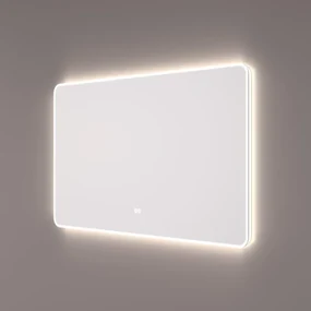 Hipp design 16000 rechthoekige spiegel 140x70cm met LED verlichting en spiegelverwarming