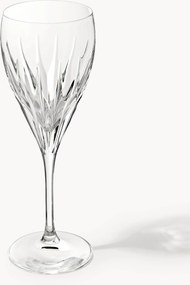 Handgemaakte witte wijnglazen Dionysos met reliëfpatroon, 2-delig