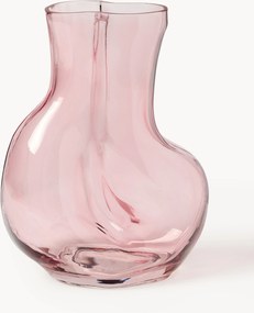 Handgemaakte glazen vaas Gleam, H 22 cm