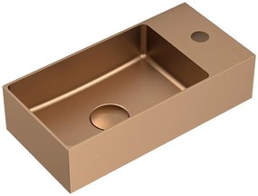 Sapho Aurum fontein met kraangat 36x18cm rosé goud