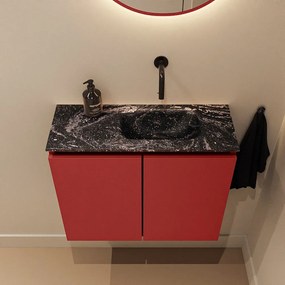 Mondiaz Ture DLux toiletmeubel 60cm fire met wastafel lava rechts zonder kraangat