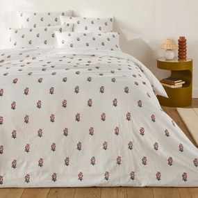 Dekbedovertrek in geborduurd vintage katoen, Anda