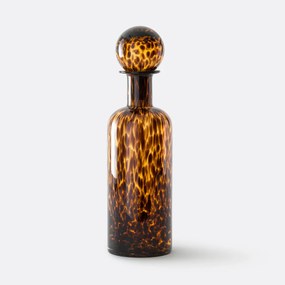 Decoratieve fles in amberkleurig glas, Fauvita