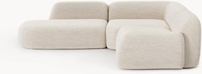 Modulaire bouclé hoekbank Wolke (4-zits) met chaise longue