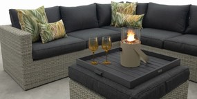 Atlanta wicker loungeset 5-delig – Vintage grey - Garden impressions