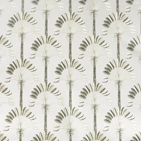 DUTCH WALLCOVERINGS Behang Palm Palace crème- en goudkleurig