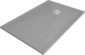Mexen Stone+ rechthoekige composietdouchebak 120 x 100 cm, grijs-beton - 44611012
