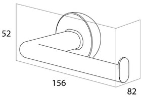 Tiger Cooper toiletrolhouder zonder klep L-vorm RVS geborsteld