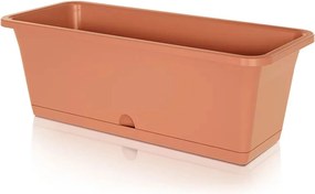 Prosperplast Camelia Bloembak - 50,8 cm - Terracotta - Met bodemschaal