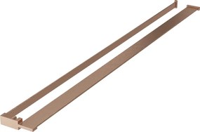 Mexen plank voor douchewand met handdoekreling, geborsteld koper - 800-02-65