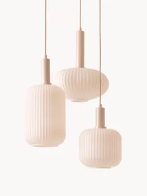 Cluster hanglamp Candela van opaalglas 2