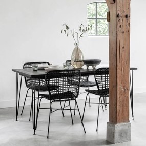 Must Living Bahamas Retro Eetkamerstoel Loom Zwart