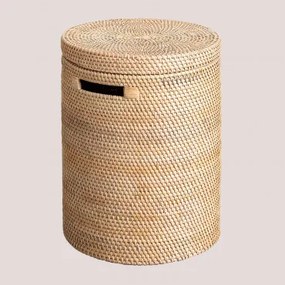 Ronde Wasmand Ø30 Cm In Rotan Guacui Natuurlijk - Sklum