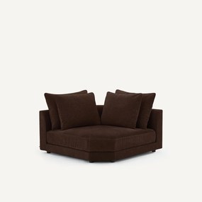 Modulair hoekbank in chenille fluweel, TIBERIO