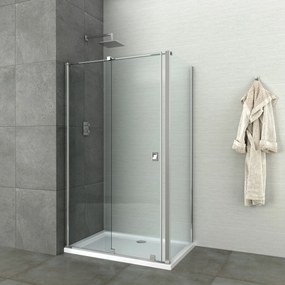 Badstuber Flat schuif douchecabine 100x80cm 8mm glas anti-kalk