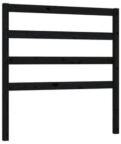 vidaXL Hoofdbord 96x4x100 cm massief grenenhout zwart