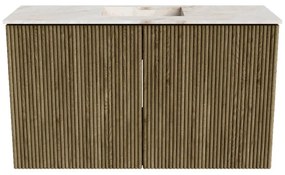 Mondiaz Joya DLux 70cm toiletmeubel dusk met wastafel faye midden 1 kraangat frappe