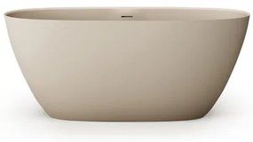 Zeza Element Vrijstaand Bad - 145x71x60cm - solid surface - mat beige SW1208796
