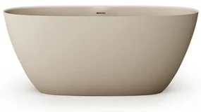 Zeza Element Vrijstaand Bad - 145x71x60cm - solid surface - mat beige SW1208796