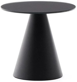 Kave Home Wilshire Ronde Bijzettafel Mat Glas Zwart 35 Cm - 35 X 35cm.