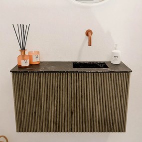 Mondiaz Joya DLux 70cm toiletmeubel dusk met wastafel faye rechts zonder kraangat lava
