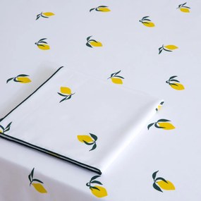Set van 4 bedrukte katoenen servetten, LEMON