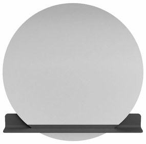 Mondiaz Spot spiegel rond Ø110cm met planchet dark grey