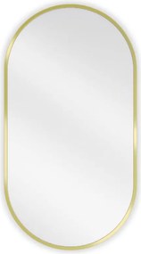 Mexen Loft ovale badkamerspiegel 75 x 40 cm, gouden frame - 9851-075-040-000-50