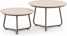 Stoel en Bank Loungeset 4 personen Aluminium Taupe  Apple Bee Pine