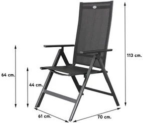 Hartman Napoli/Baltimor 150 cm. verstelbare tuinset - 5-delig