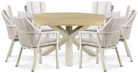 Tuinset 6 personen 160 cm Aluminium/rope Taupe Lifestyle Garden Furniture Verona/Rockville